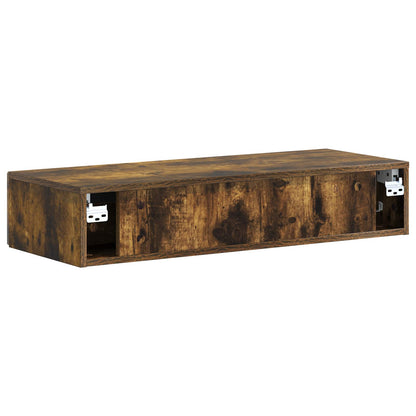 Wandmontage Zijtafel Gerookt eiken 87,5 x 34,5 x 17 cm