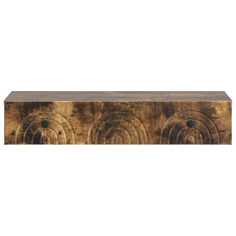 Wandmontage Zijtafel Gerookt eiken 87,5 x 34,5 x 17 cm