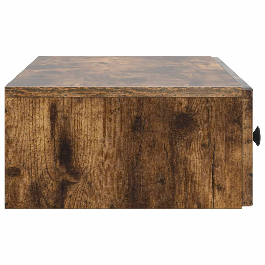 Wandmontage Zijtafel Gerookt eiken 87,5 x 34,5 x 17 cm