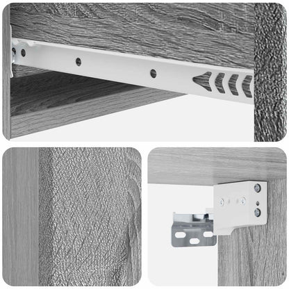 Wandmontage Zijtafel Grijs sonoma 87,5 x 34,5 x 17 cm