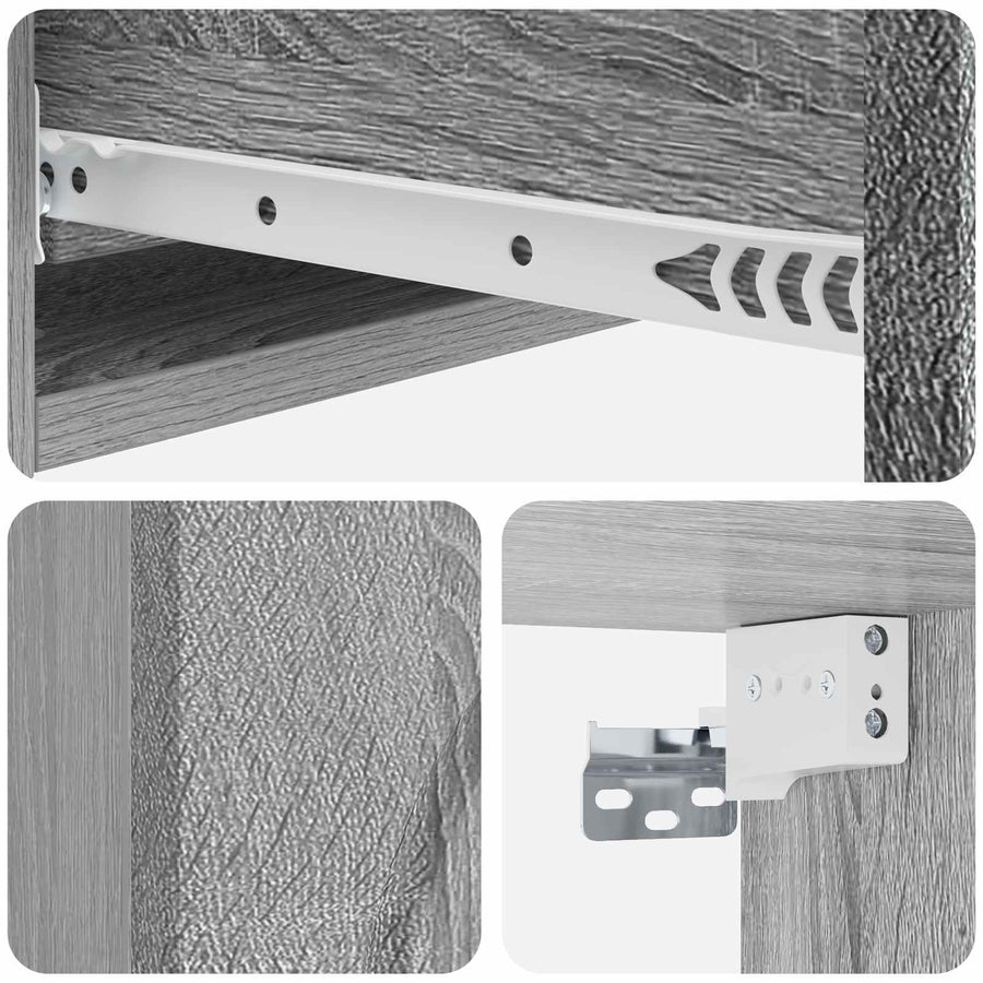 Wandmontage Zijtafel Grijs sonoma 87,5 x 34,5 x 17 cm