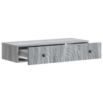 Wandmontage Zijtafel Grijs sonoma 87,5 x 34,5 x 17 cm