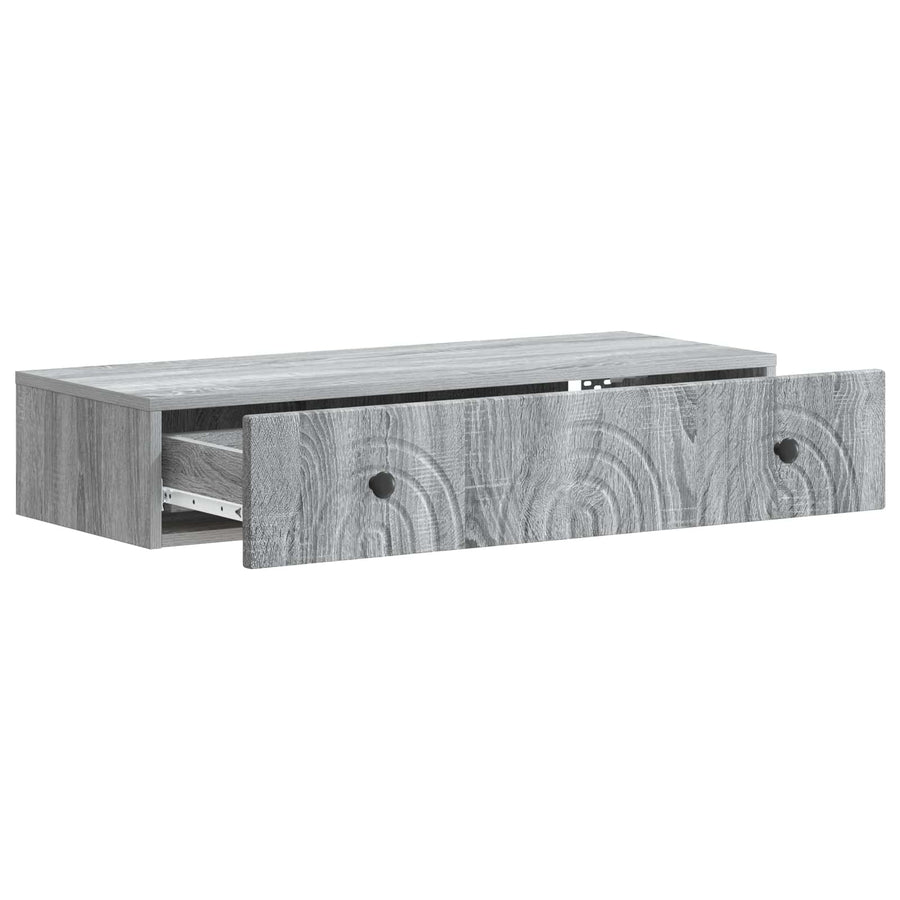 Wandmontage Zijtafel Grijs sonoma 87,5 x 34,5 x 17 cm