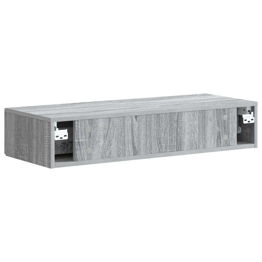 Wandmontage Zijtafel Grijs sonoma 87,5 x 34,5 x 17 cm