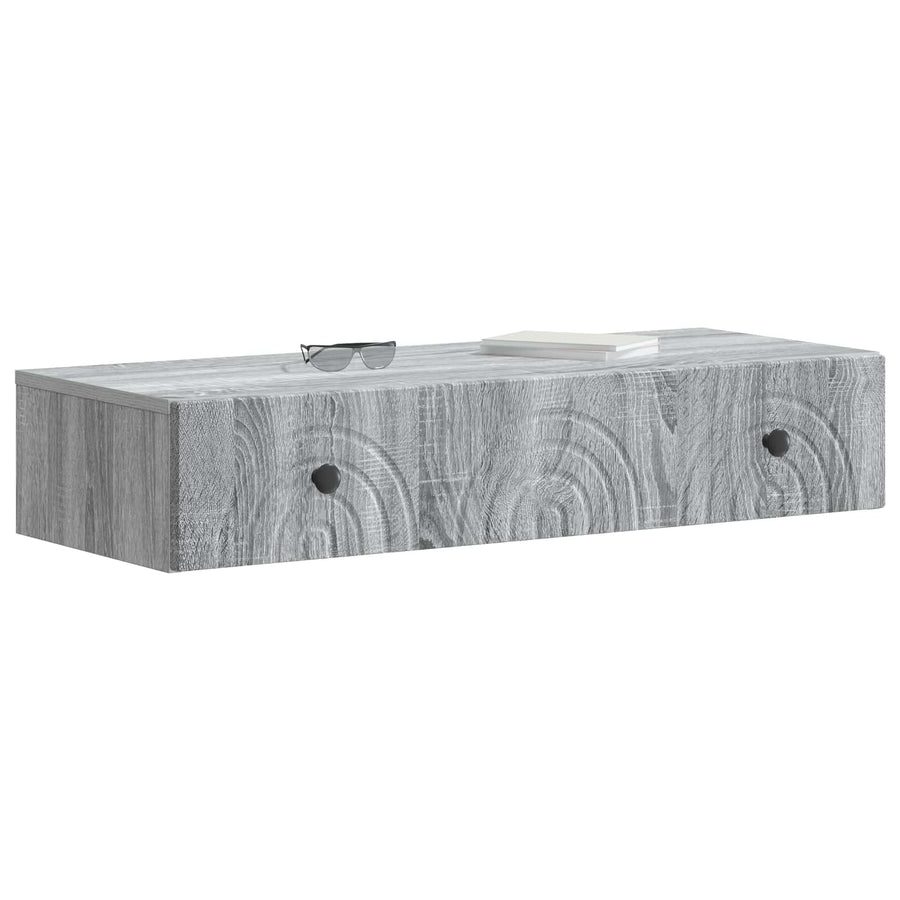 Wandmontage Zijtafel Grijs sonoma 87,5 x 34,5 x 17 cm