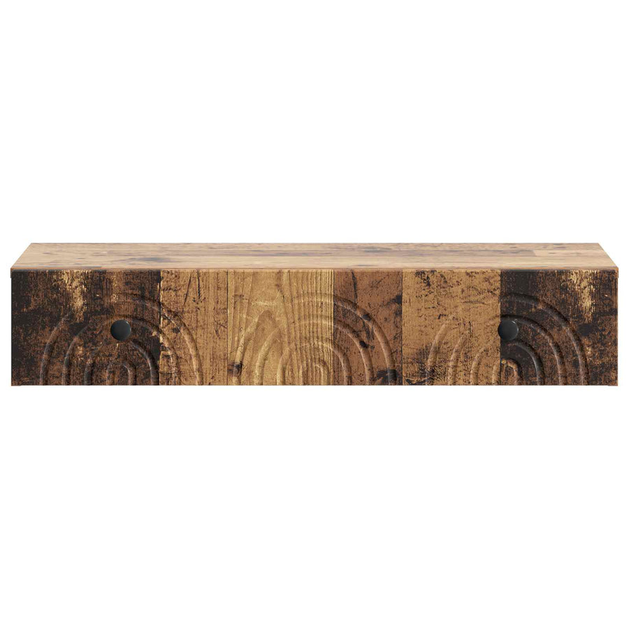 Wandmontage Zijtafel Oud hout 87,5 x 34,5 x 17 cm Bewerkt hout