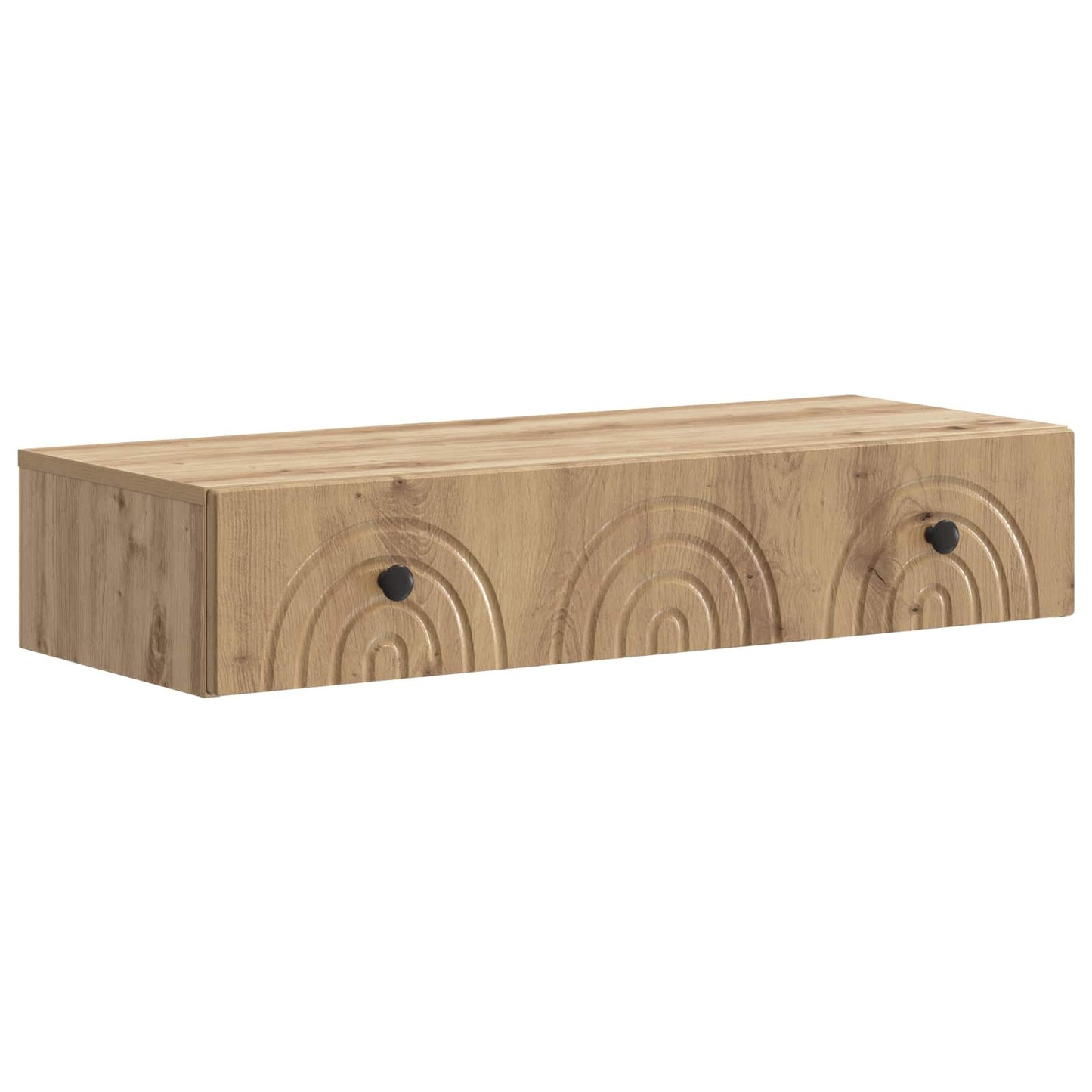 Wandmontage Zijtafel Artisanaal eiken 87,5 x 34,5 x 17 cm