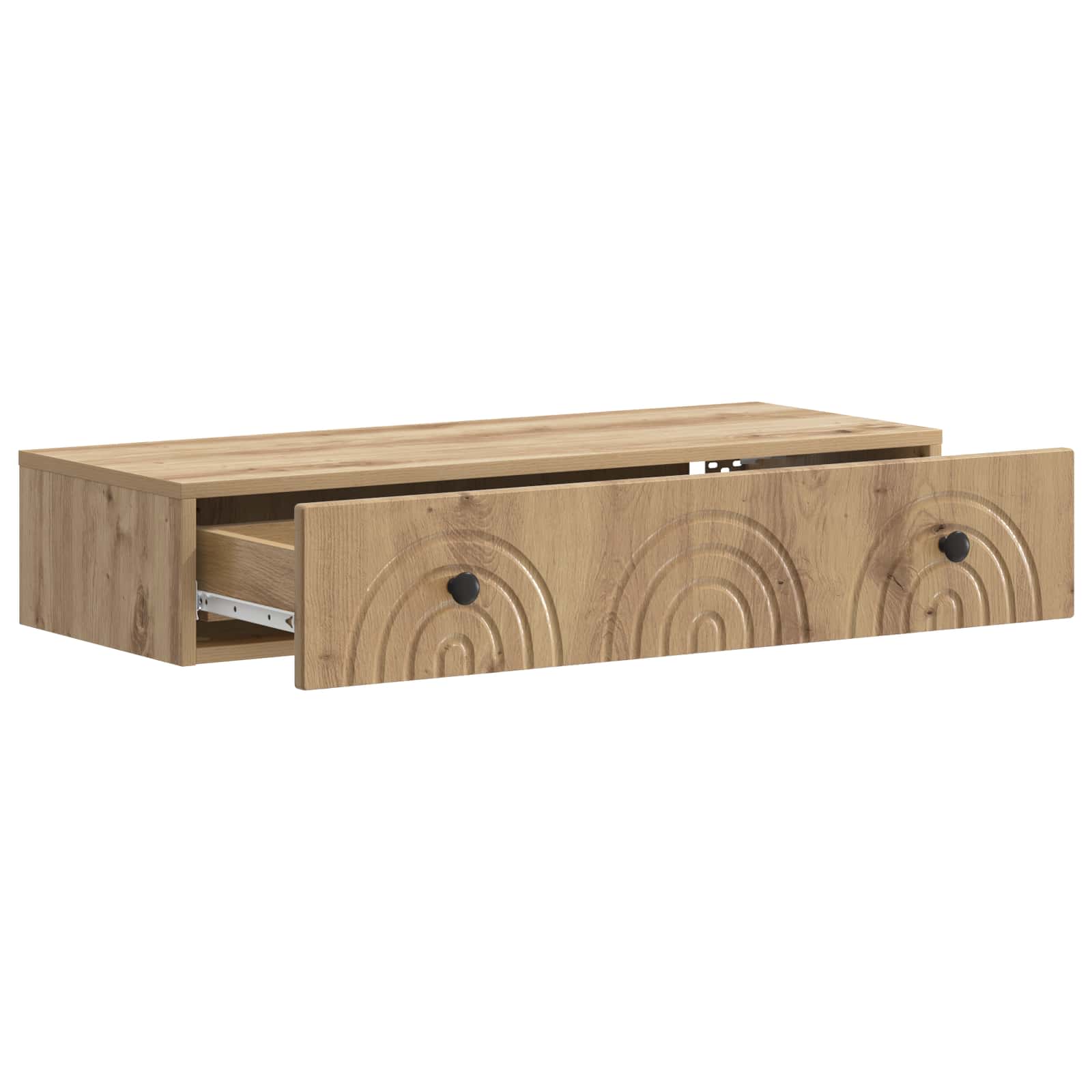 Wandmontage Zijtafel Artisanaal eiken 87,5 x 34,5 x 17 cm