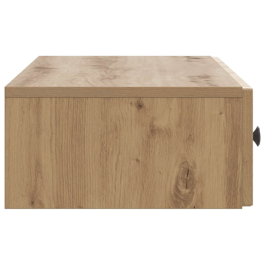 Wandmontage Zijtafel Artisanaal eiken 87,5 x 34,5 x 17 cm