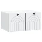 Wandkast tv meubel 59,5x41x30 cm wit bewerkt hout