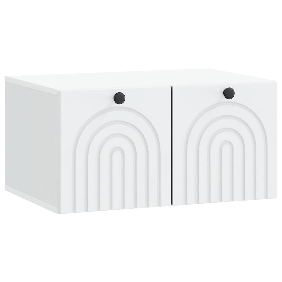 Wandbeugel TV-kast Wit 59,5 x 41 x 30 cm Bewerkt hout