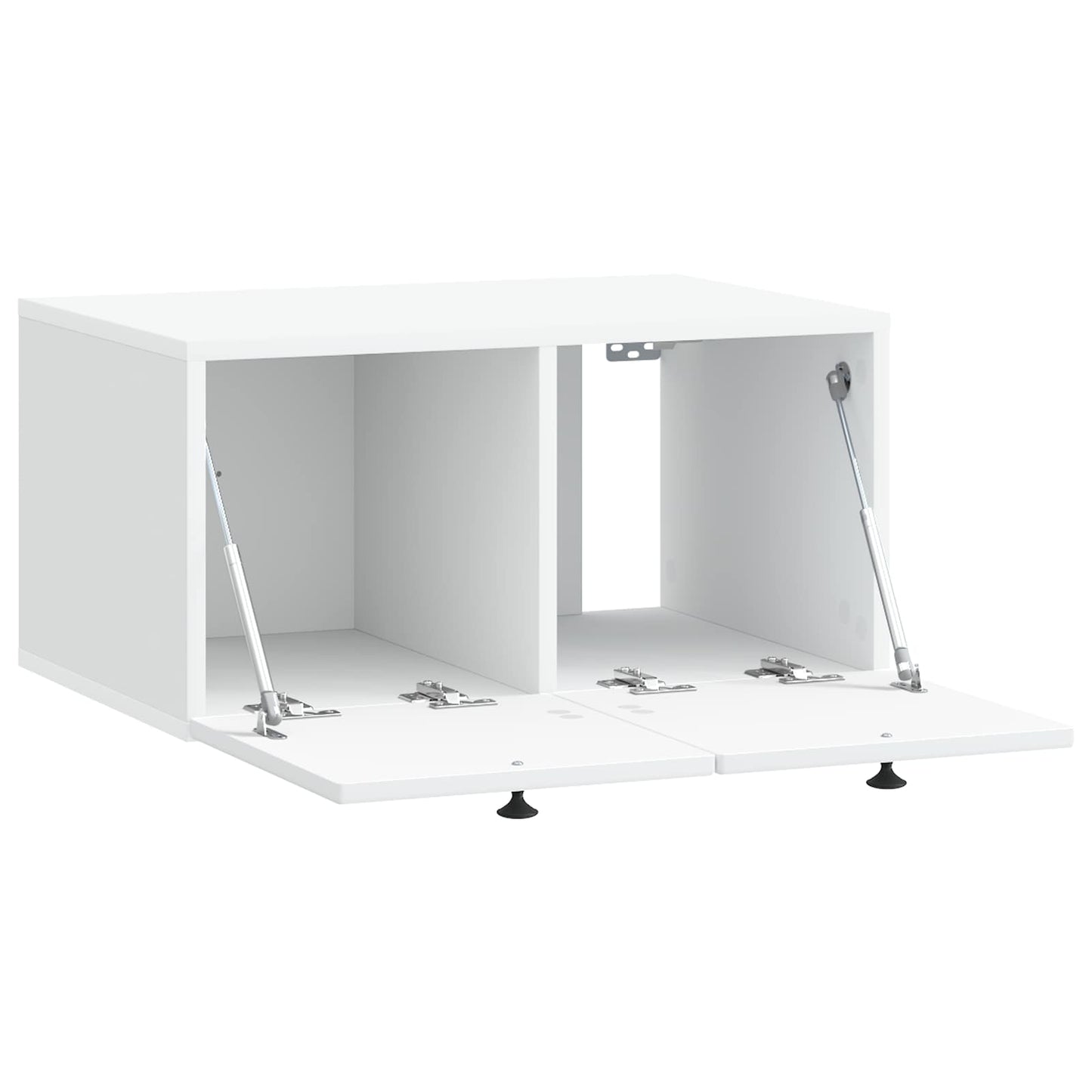 Wandbeugel TV-kast Wit 59,5 x 41 x 30 cm Bewerkt hout