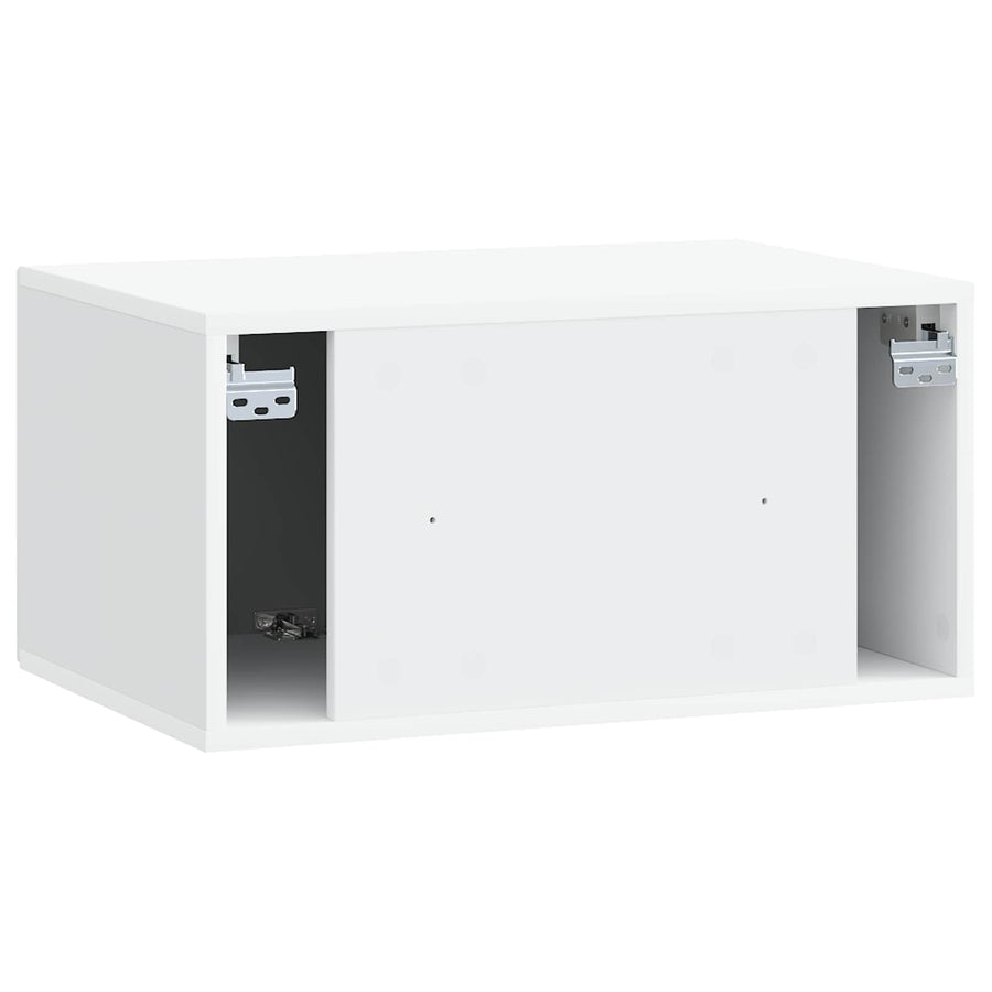 Wandbeugel TV-kast Wit 59,5 x 41 x 30 cm Bewerkt hout