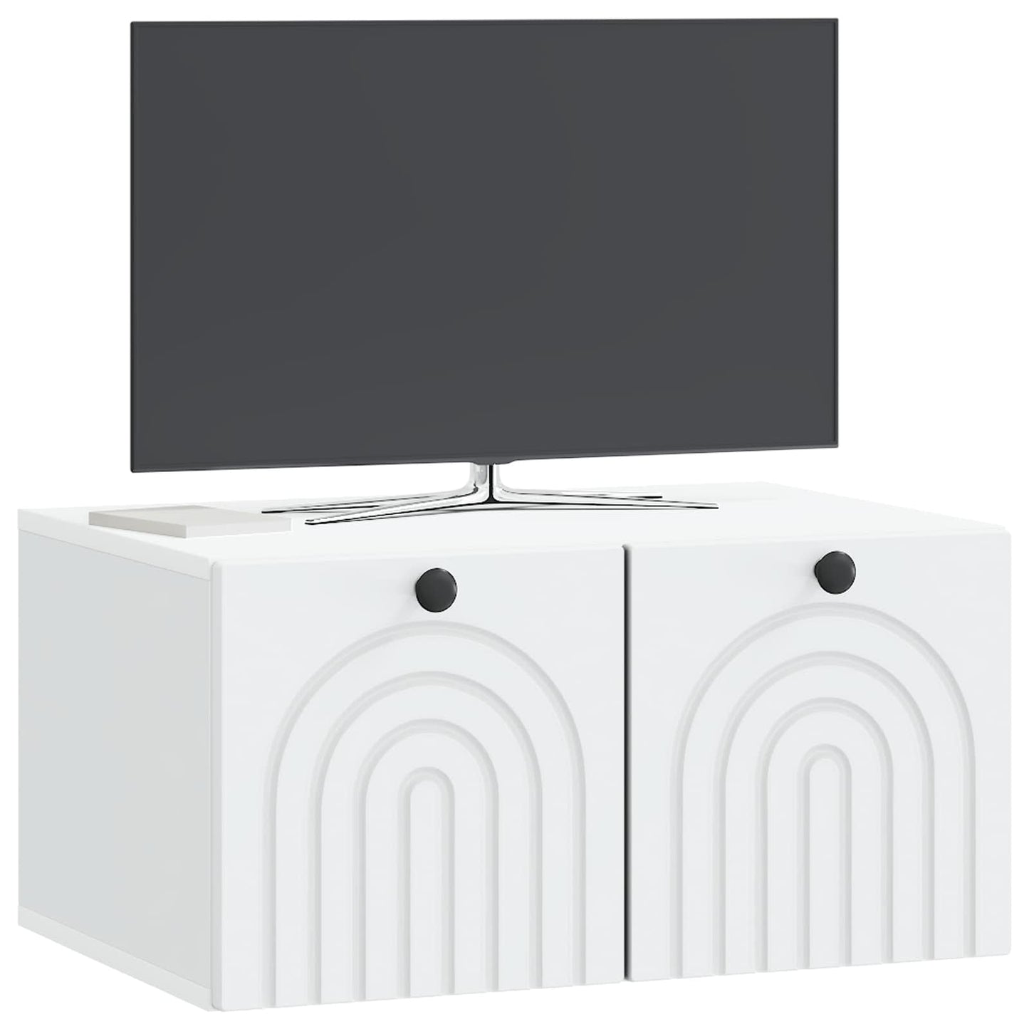 Wandbeugel TV-kast Wit 59,5 x 41 x 30 cm Bewerkt hout
