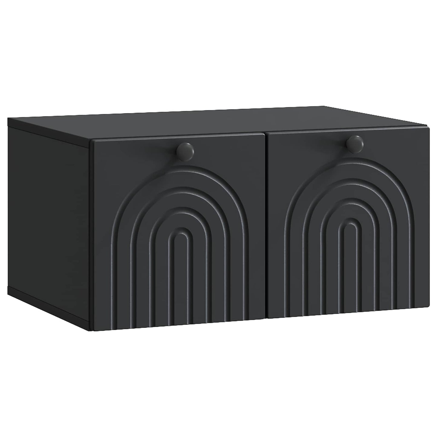 Wandbeugel TV-kast Zwart 59,5 x 41 x 30 cm Bewerkt hout