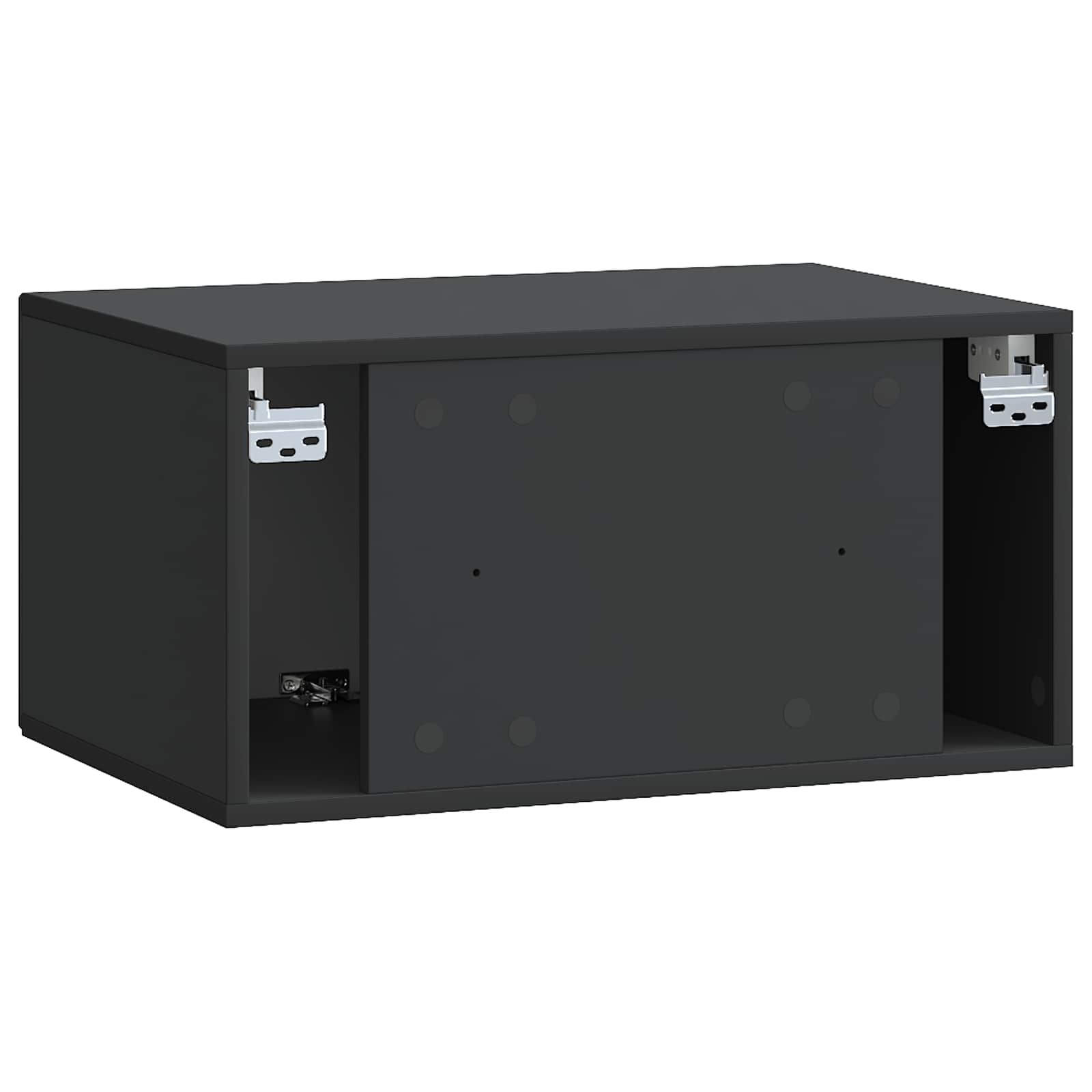 Wandbeugel TV-kast Zwart 59,5 x 41 x 30 cm Bewerkt hout
