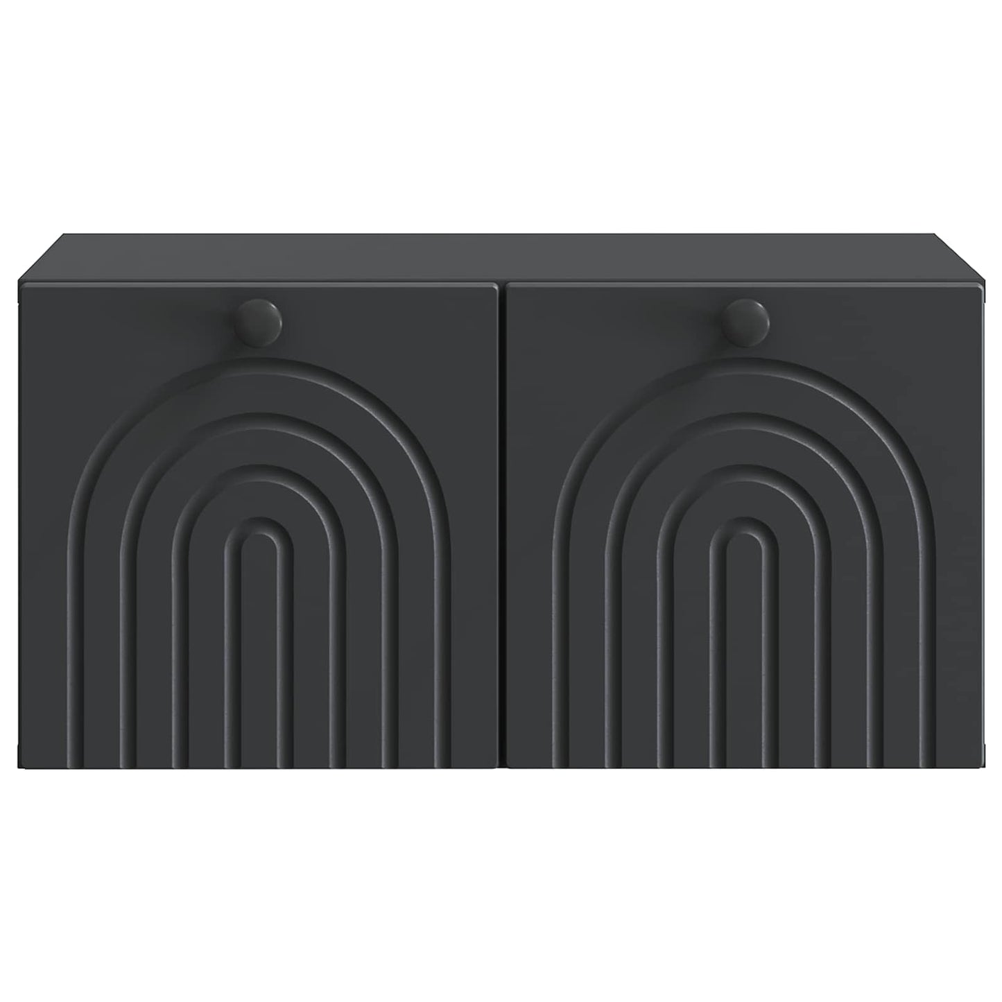Wandbeugel TV-kast Zwart 59,5 x 41 x 30 cm Bewerkt hout