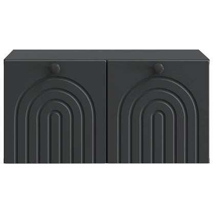 Wandbeugel TV-kast Zwart 59,5 x 41 x 30 cm Bewerkt hout