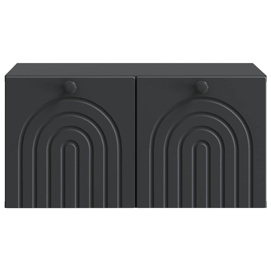 Wandbeugel TV-kast Zwart 59,5 x 41 x 30 cm Bewerkt hout