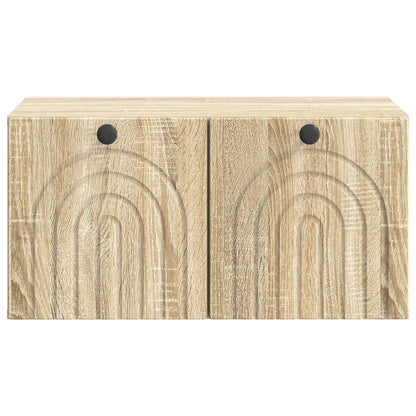 Wandbeugel TV-kast Sonoma Eiken 59,5 x 41 x 30 cm Bewerkt hout
