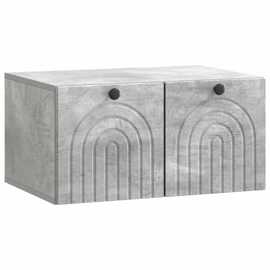 Wandbeugel TV-kast Betongrijs 59,5 x 41 x 30 cm Bewerkt hout