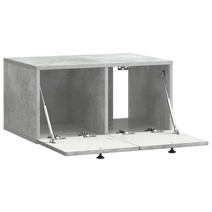Wandbeugel TV-kast Betongrijs 59,5 x 41 x 30 cm Bewerkt hout