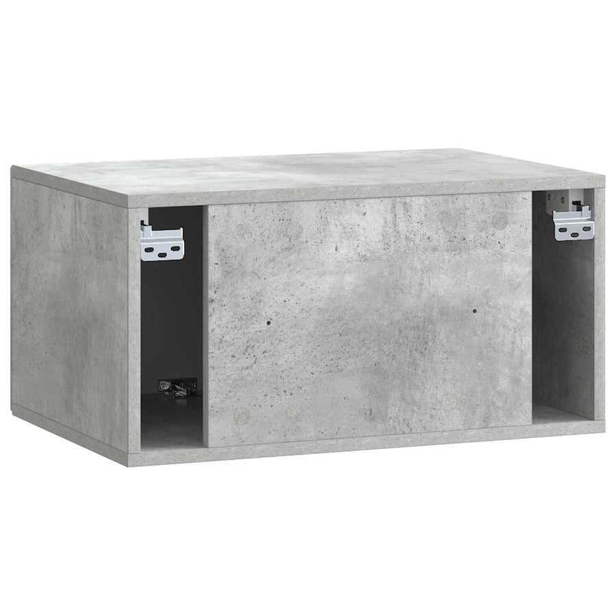 Wandbeugel TV-kast Betongrijs 59,5 x 41 x 30 cm Bewerkt hout