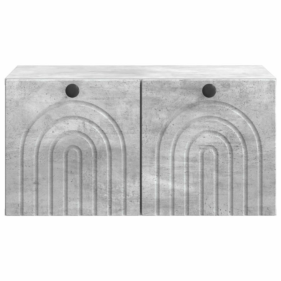 Wandbeugel TV-kast Betongrijs 59,5 x 41 x 30 cm Bewerkt hout