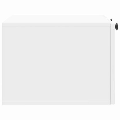 Wandbeugel TV-kast Hoogglans Wit 59,5 x 41 x 30 cm Bewerkt hout