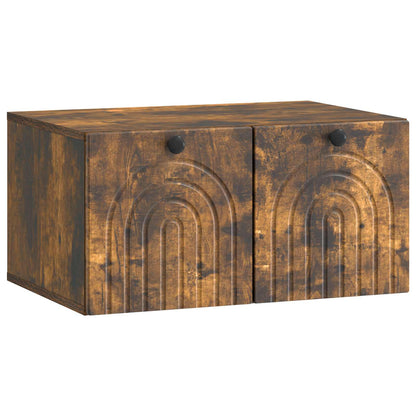 Wandbeugel TV-kast Gerookt eiken 59,5 x 41 x 30 cm Bewerkt hout