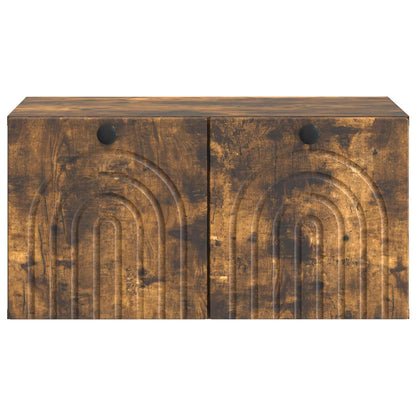 Wandbeugel TV-kast Gerookt eiken 59,5 x 41 x 30 cm Bewerkt hout