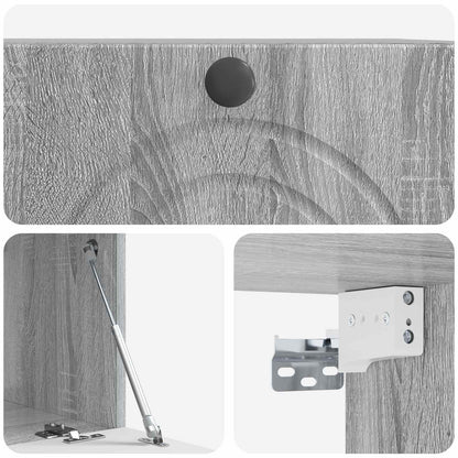 Wandbeugel TV-kast Grijs sonoma 59,5 x 41 x 30 cm Bewerkt hout