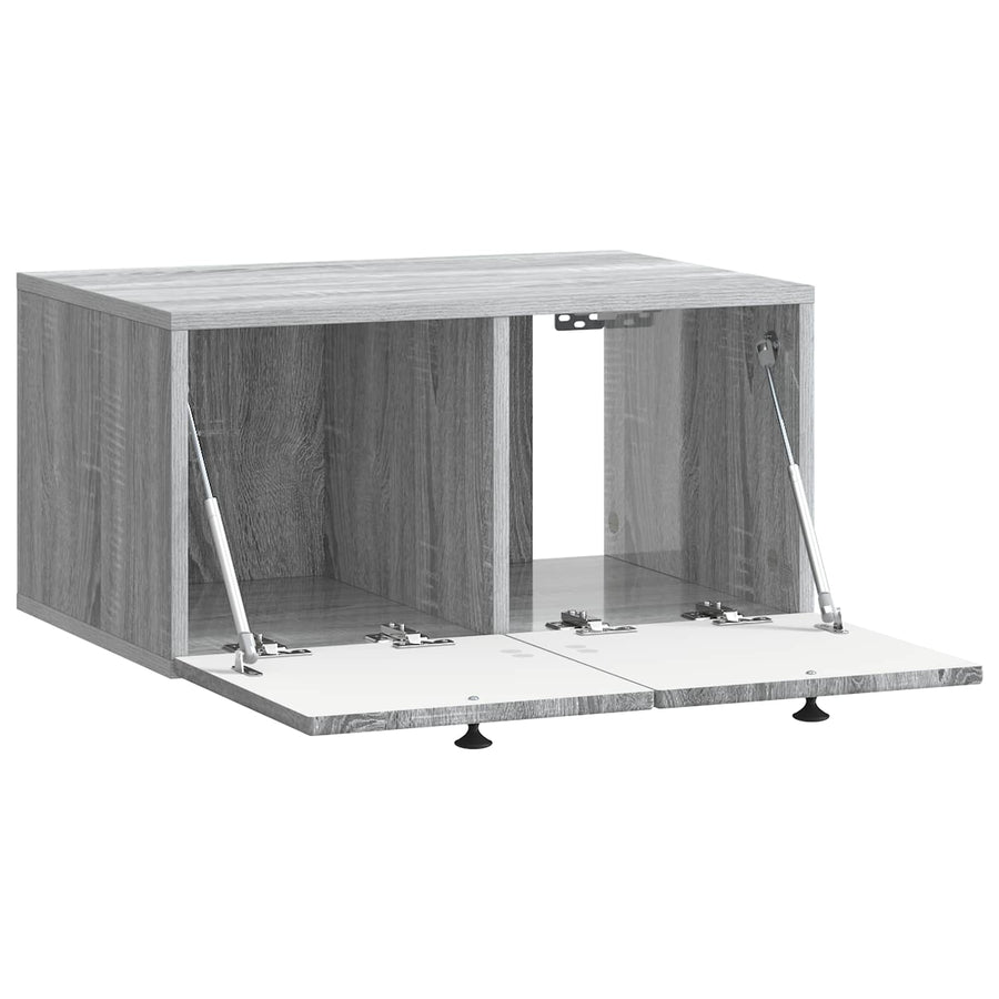 Wandbeugel TV-kast Grijs sonoma 59,5 x 41 x 30 cm Bewerkt hout