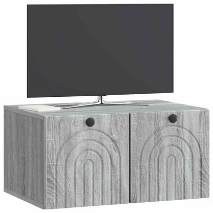 Wandbeugel TV-kast Grijs sonoma 59,5 x 41 x 30 cm Bewerkt hout