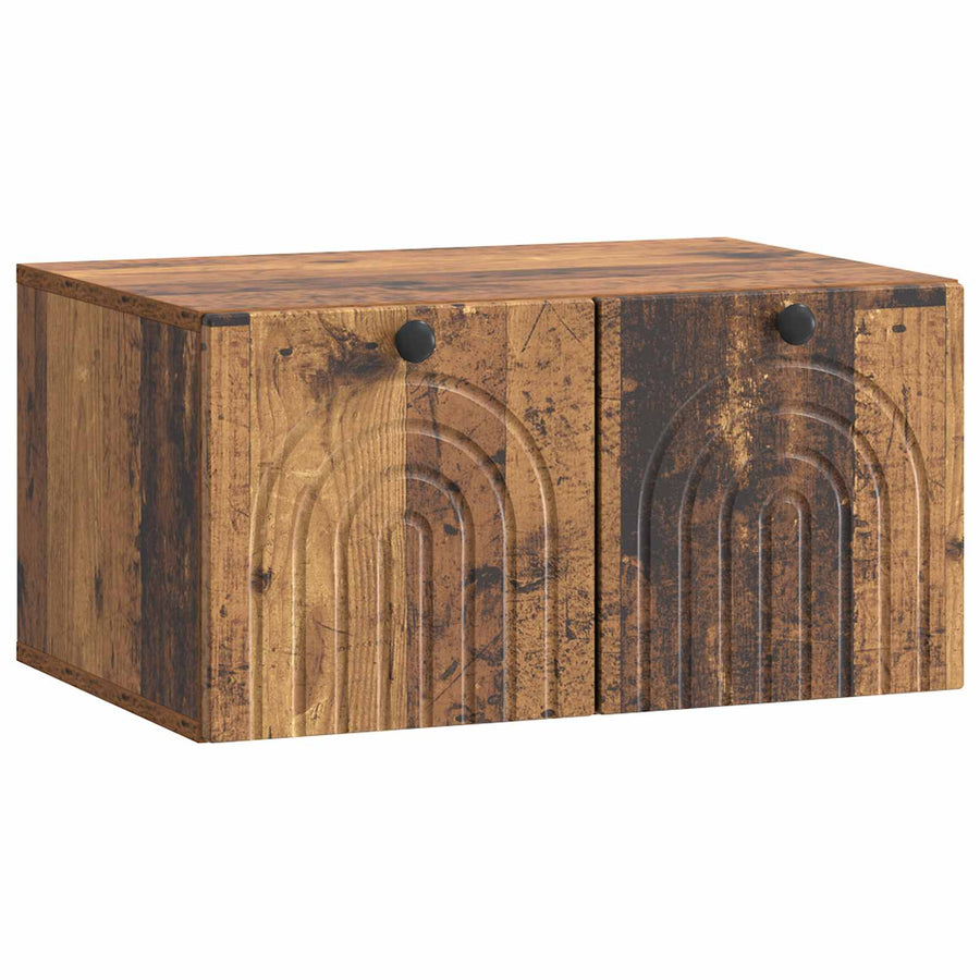 Wandbeugel TV-kast Oud hout 59,5 x 41 x 30 cm Bewerkt hout