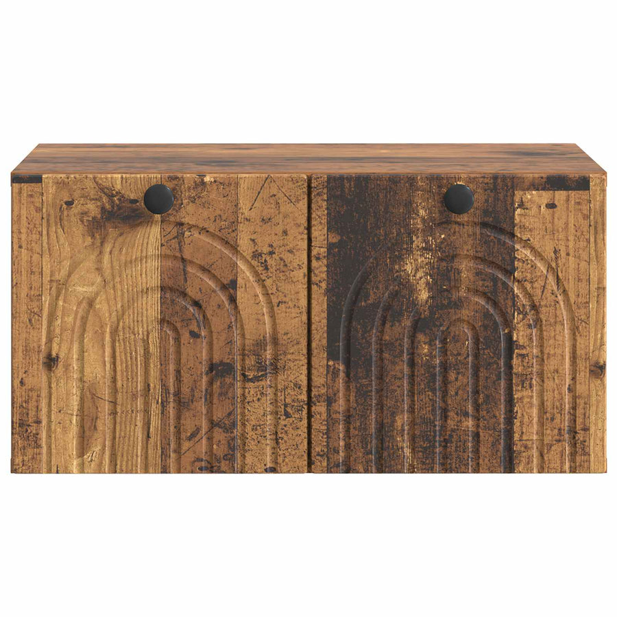 Wandbeugel TV-kast Oud hout 59,5 x 41 x 30 cm Bewerkt hout