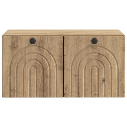 Wandbeugel TV-kast Artisanaal eiken 59,5 x 41 x 30 cm
