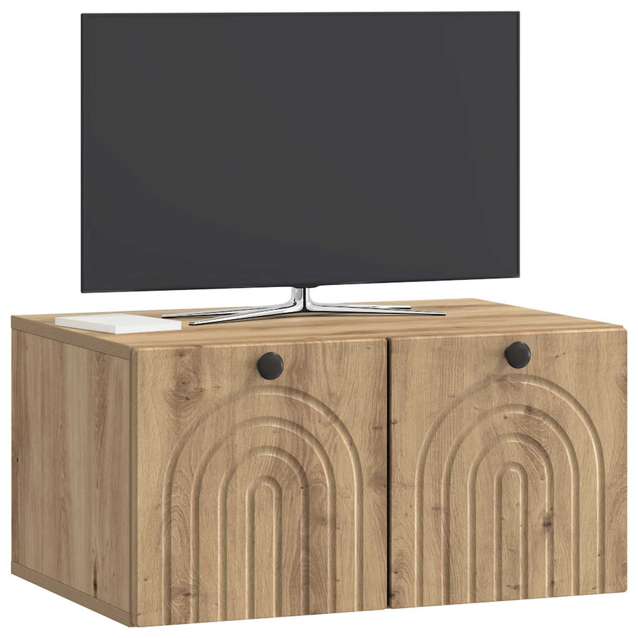 Wandbeugel TV-kast Artisanaal eiken 59,5 x 41 x 30 cm