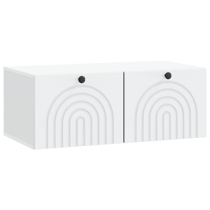 Wandbeugel TV-kast Wit 78,5 x 41 x 30 cm Bewerkt hout