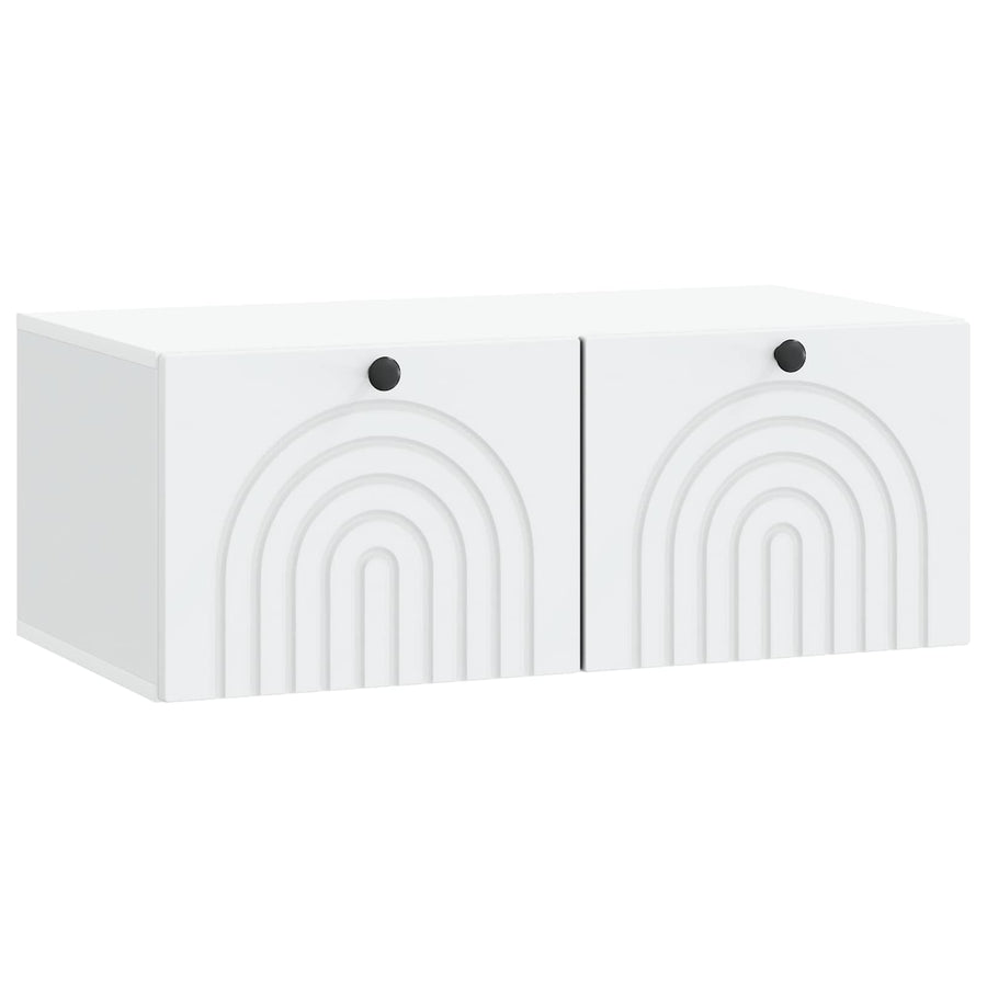 Wandbeugel TV-kast Wit 78,5 x 41 x 30 cm Bewerkt hout
