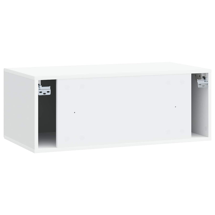 Wandbeugel TV-kast Wit 78,5 x 41 x 30 cm Bewerkt hout