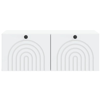 Wandbeugel TV-kast Wit 78,5 x 41 x 30 cm Bewerkt hout