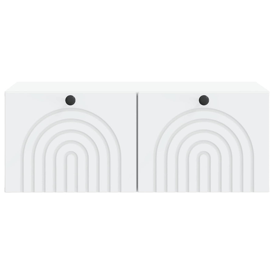 Wandbeugel TV-kast Wit 78,5 x 41 x 30 cm Bewerkt hout