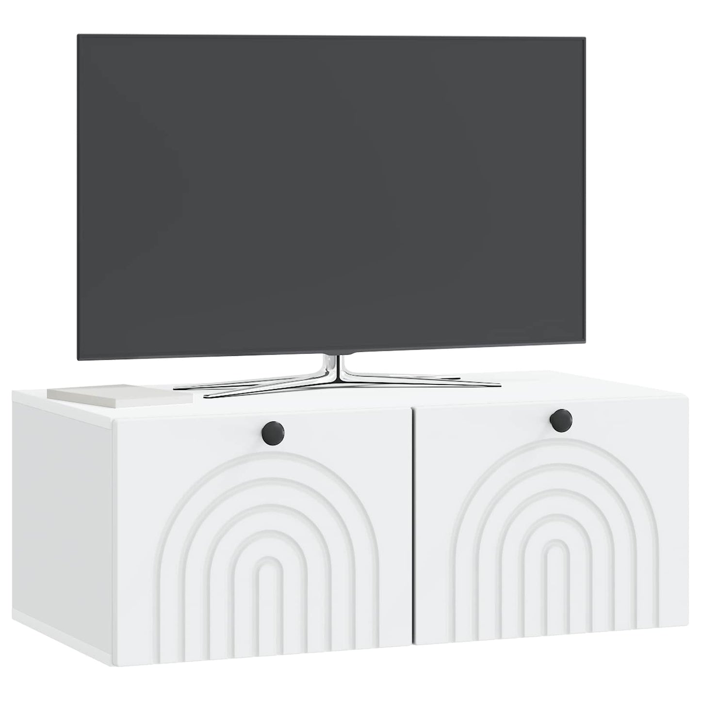 Wandbeugel TV-kast Wit 78,5 x 41 x 30 cm Bewerkt hout