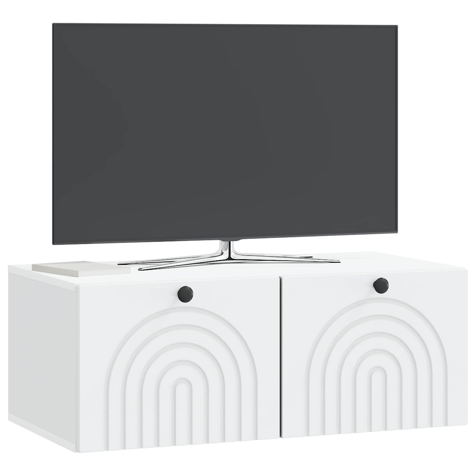 Wandbeugel TV-kast Wit 78,5 x 41 x 30 cm Bewerkt hout