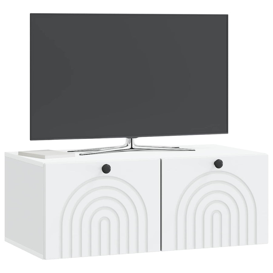 Wandbeugel TV-kast Wit 78,5 x 41 x 30 cm Bewerkt hout