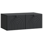 Wandkast TV 78,5x41x30 cm bewerkt hout zwart