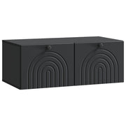 Wandkast TV 78,5x41x30 cm bewerkt hout zwart