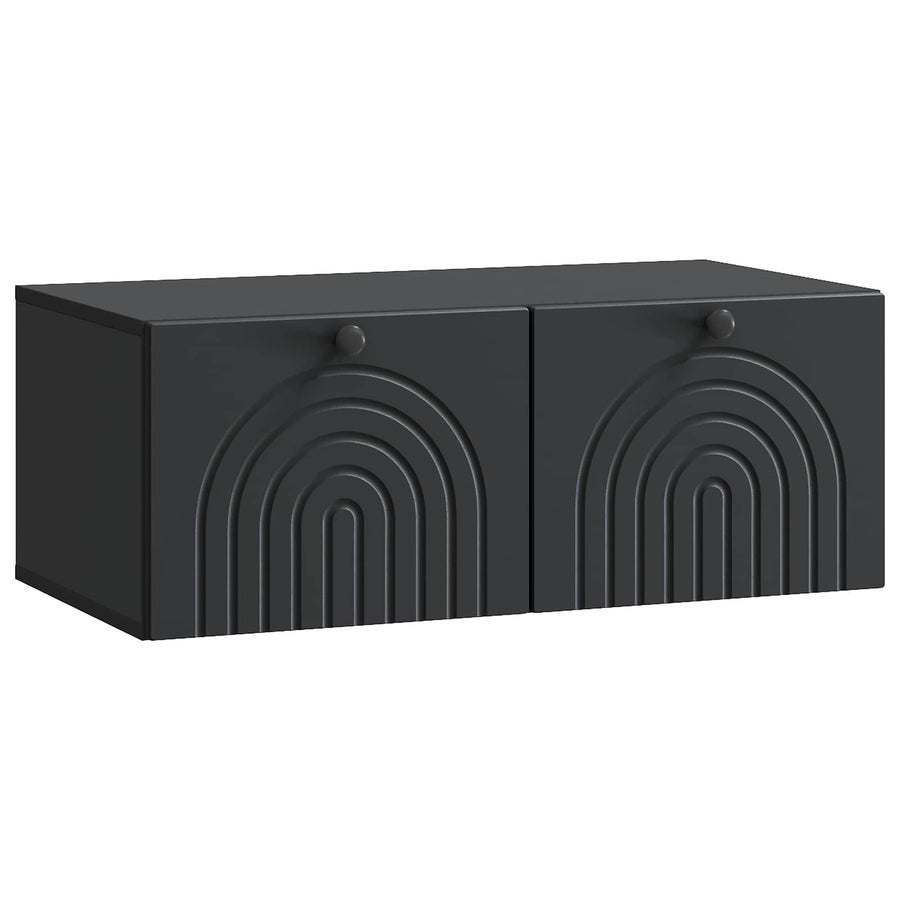 Wandbeugel TV-kast Zwart 78,5 x 41 x 30 cm Bewerkt hout