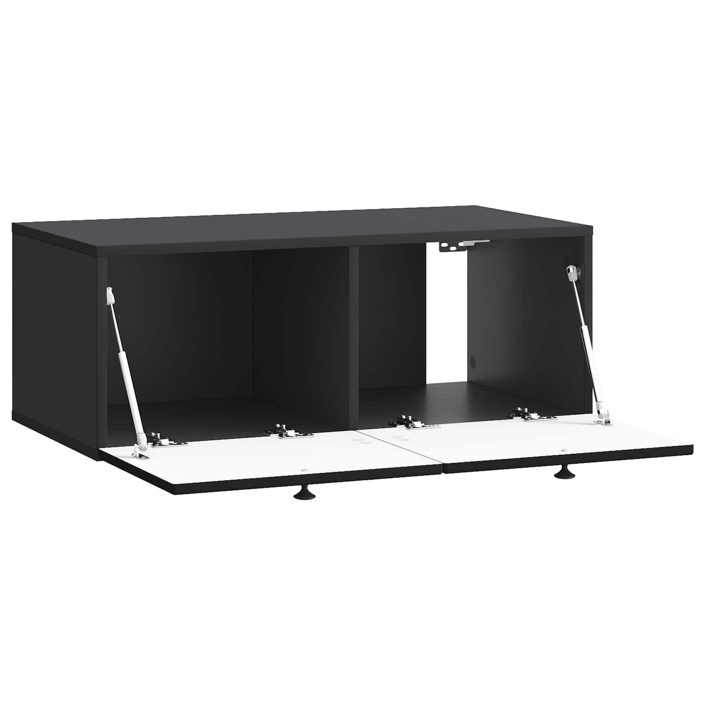 Wandbeugel TV-kast Zwart 78,5 x 41 x 30 cm Bewerkt hout